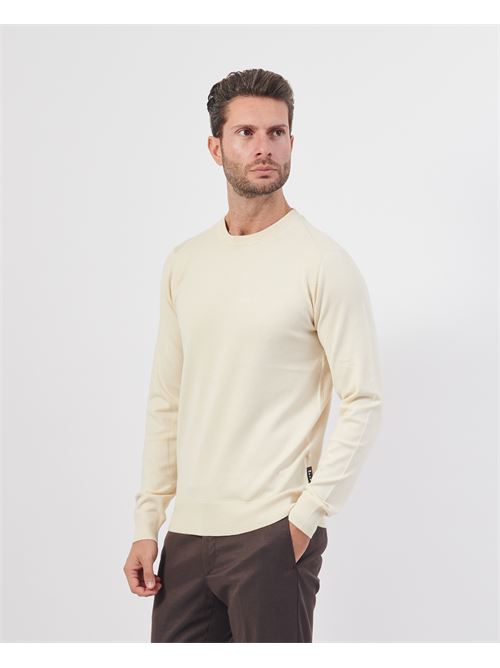 Pull ? col rond John Richmond en laine m?lang?e RICHMOND X | UMA24017MABONE WHITE